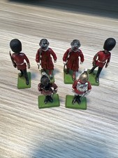Vintage 1973 Britains LTD Queen's Guards  6 Pc Die Cast Set Made In England