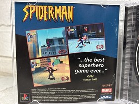 Spider-Man Sony Playstation PS1 Complete CIB Black Label Registration Card Clean