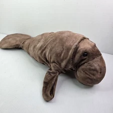 Manatee Hand Puppet by Folkmanis Brown Soft Plush 19" - READ
