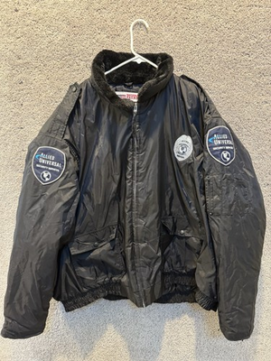 #ad #ad ALLIED UNIVERSAL Security Services Winter Jacket Coat Faux Fur Collar Mens 6XL $65.00