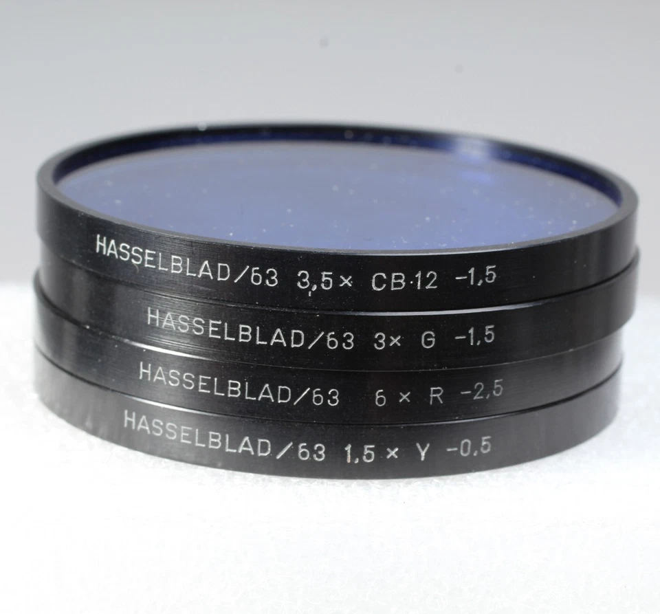 HASSELBLAD B50 SERIES 63 FILTER HOLDER & FILTERS RED YELLOW GREEN BLUE W CASE - Image 4 of 4