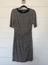 Lauren Ralph Lauren Women’s 8 Black White Patterned Stretchy Dress