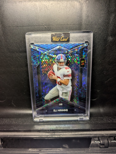 2024 Wild Card Just the Hits, Alumination, Eli Manning, /8 Blue Disco