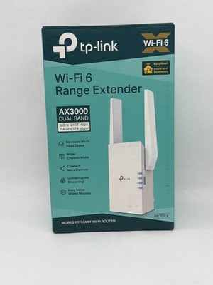 TP-Link AX3000 Dual Band Wi-Fi 6 Range Extender (RE705X) - White