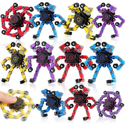 12PCS Transformable Fidget Spinners for Adults,Deformable Chain DIY Robot Spi...