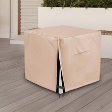 Protective AC Unit Cover with Moisture Control Vents Adjustable Fit Beige 420D