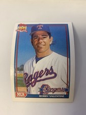 1991 Topps Manager Bobby Valentine Texas Rangers 