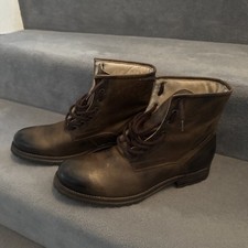 Cafeina Herren Boots Stiefel Schnürstiefel Leder Gr.44 Schilf Nato Olive