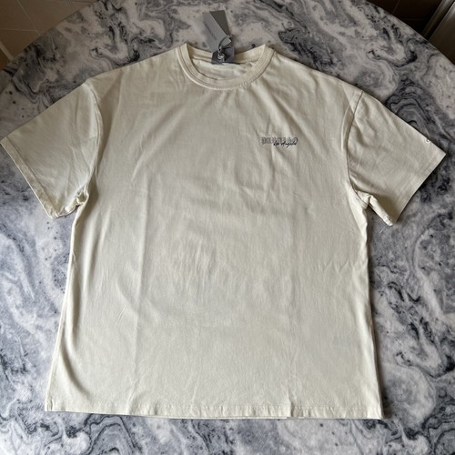 NWT Cernucci Diamond Palm Puff Print TShirt Oversized Tee Back Graphic Ecru S - Picture 2 of 11