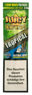 25 x Juicy Jay Hemp Wraps TROPICAL aromatisiert Original (50Stück)