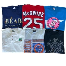 T Shirt Lot  Mens Size Medium Vintage 90s Sports Novelty Tee Gators Cardinals