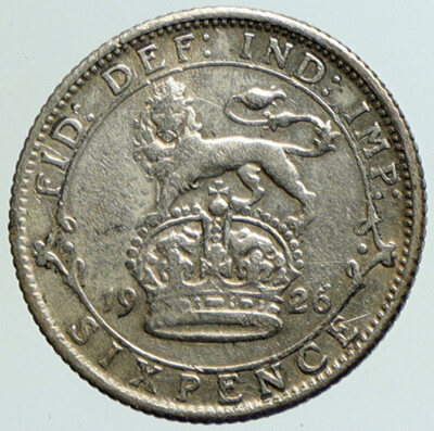 TouaregSilver ＆The Six‑Pence Token&more 1926 GREAT BRITAIN UK United Kingdom King George V SILVER Sixpence