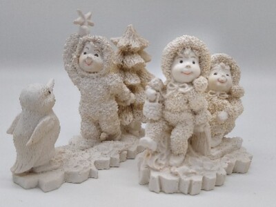 Vtg 1994 Snow Buddies Figurine Snow  Friends White Avery Creations