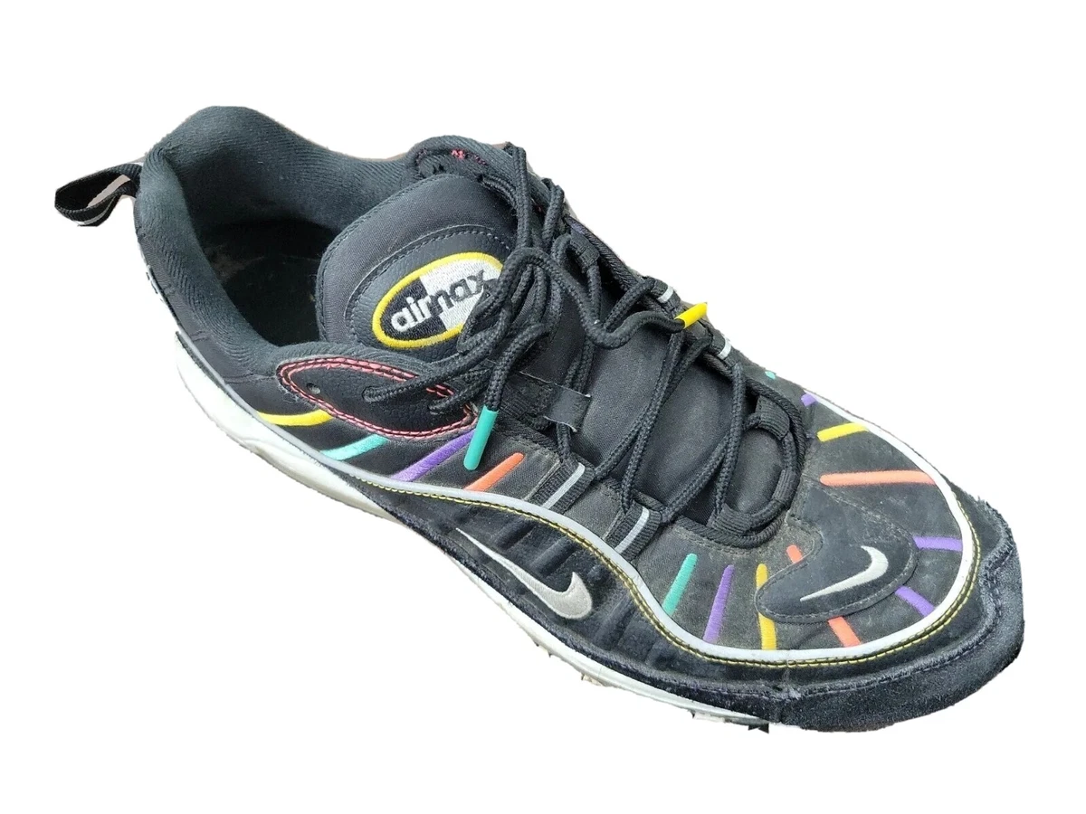 Air max 98 trainers black flash crimson kinetic clearance green