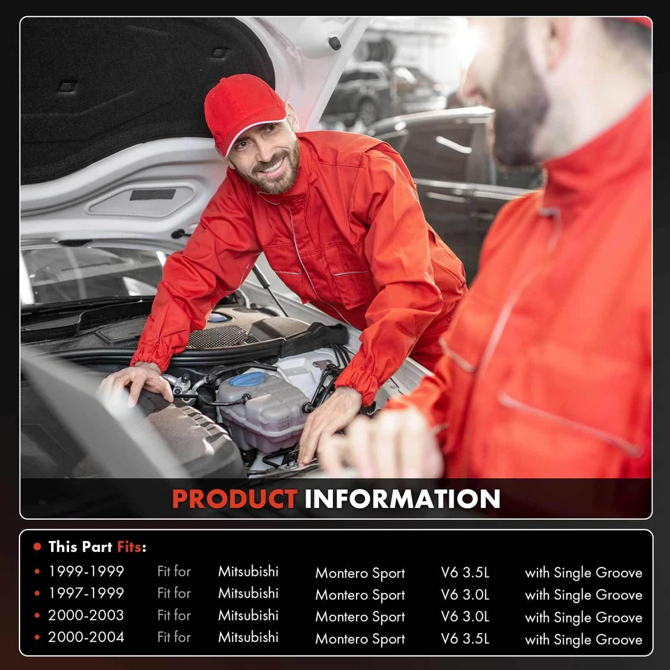 空调压缩机带单凹槽和离合器适用于三菱Montero Sport 1997 - 2004 — 第 2/4 张图片