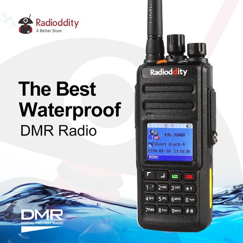 Radioddity GD-55 GPS DMR UHF 400-470MHz IP67 Digital Walikie Talkie UK + Cable - Picture 12 of 12