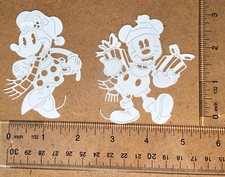 10 HOLIDAY MICKEY  MINNIE cardstock paper die cut embellishments CHRISTMAS