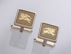 burberry gold cufflinks