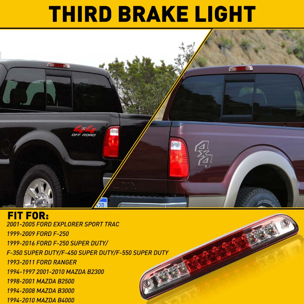 99-16 Ford Uper Duty / 93-11 Ranger [Model W/O Cargo Light] LED 3rd Brake Light Black 157