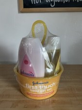 Johnsons First Touch Gift Set Baby Bath Skin Hair Essentials NEW
