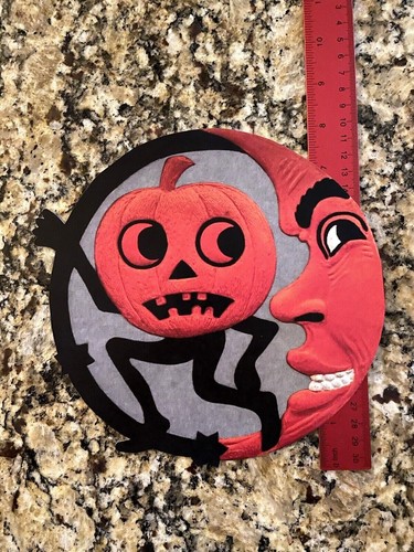 U Pick Vintage Inspired Pumpkin Man, Man in Moon Halloween Cardstock Decoration - Picture 4 of 10