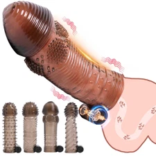 Men Penis Cock Ring Vibrator G-spot Dildo Massager Sex Toys For Women Couples