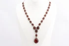 Special Design! Turkish Handmade Jewelry Drop Cut Ruby Necklace