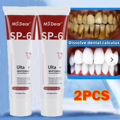 2Pcs Super Probiotic SP-6 Toothpaste, Probiotics Bright White Toothpaste, Sp 6