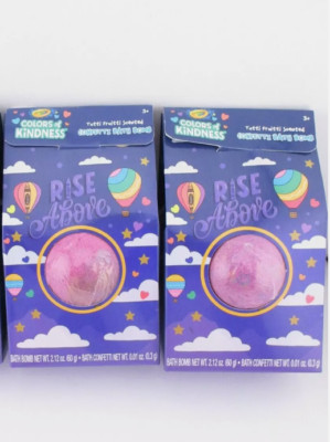 Crayola COLORS OF KINDNESS Scented Bath Bombs, Tutti Fruitti Scent, 2 PACK