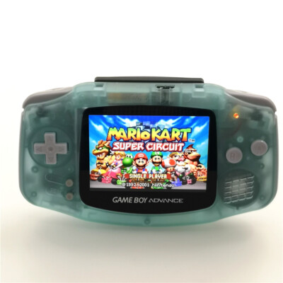 Nightlight Clear Green 2 GBA Game Boy Advance Console with iPS Backlight LCD MOD