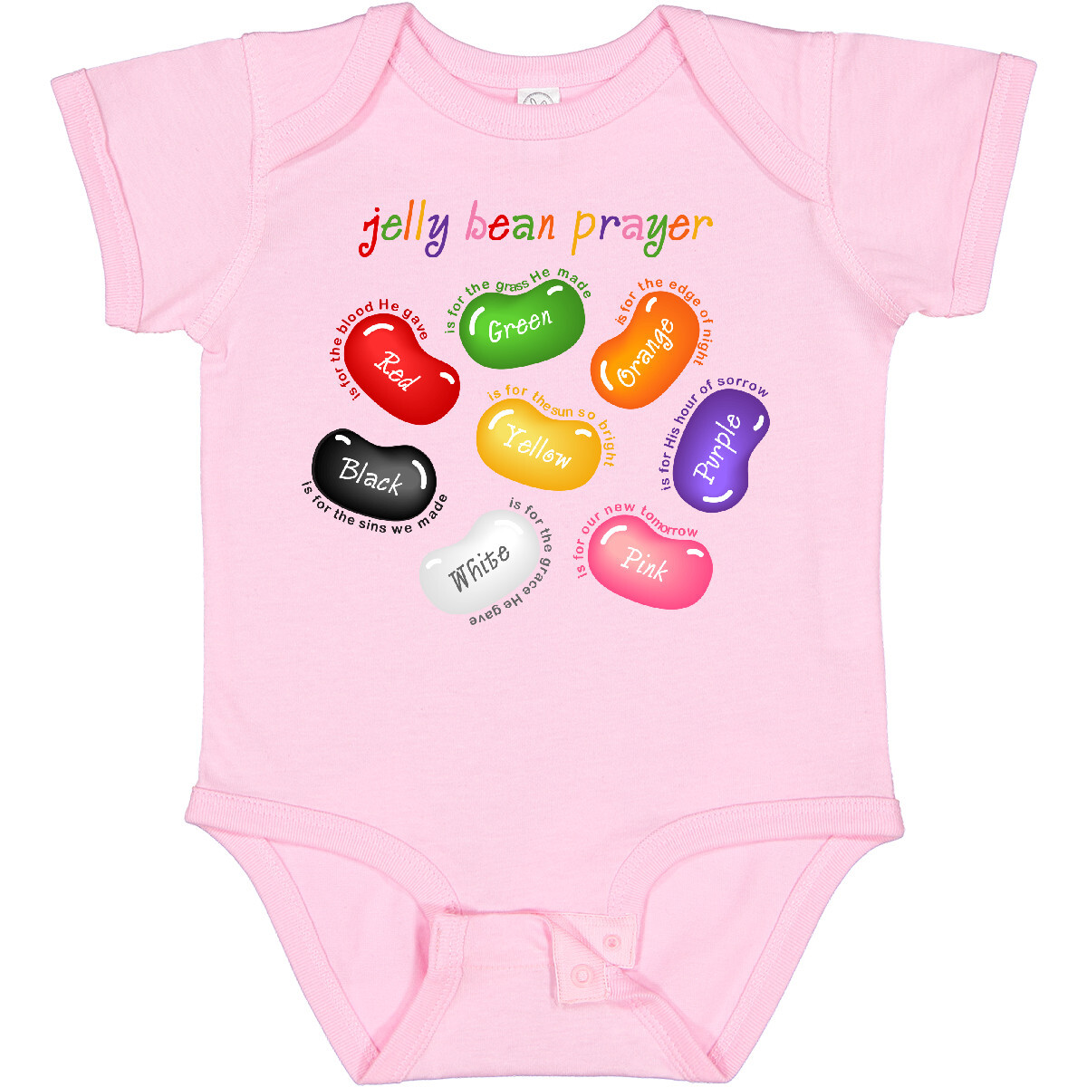 Inktastic Jelly Bean Prayer Infant Creeper Easter Candy Jesus Christ