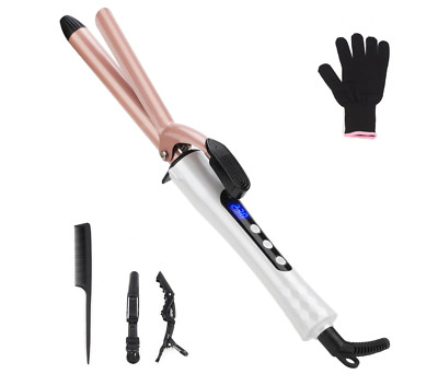 Professional Ceramic Hair Curling Iron with Clip, Curling Wand (19mm)