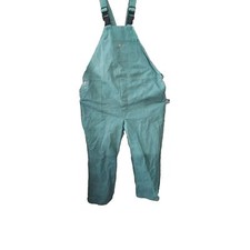 Westex Indura Flame Resistant Fabric Bib Overalls 2X /34 Length Teal Green Tough