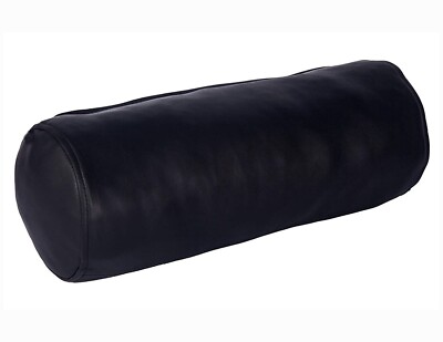 Bolster Cover Leather Cushion Case Pillow Soft Yoga Neck Roll Lambskin Cushions