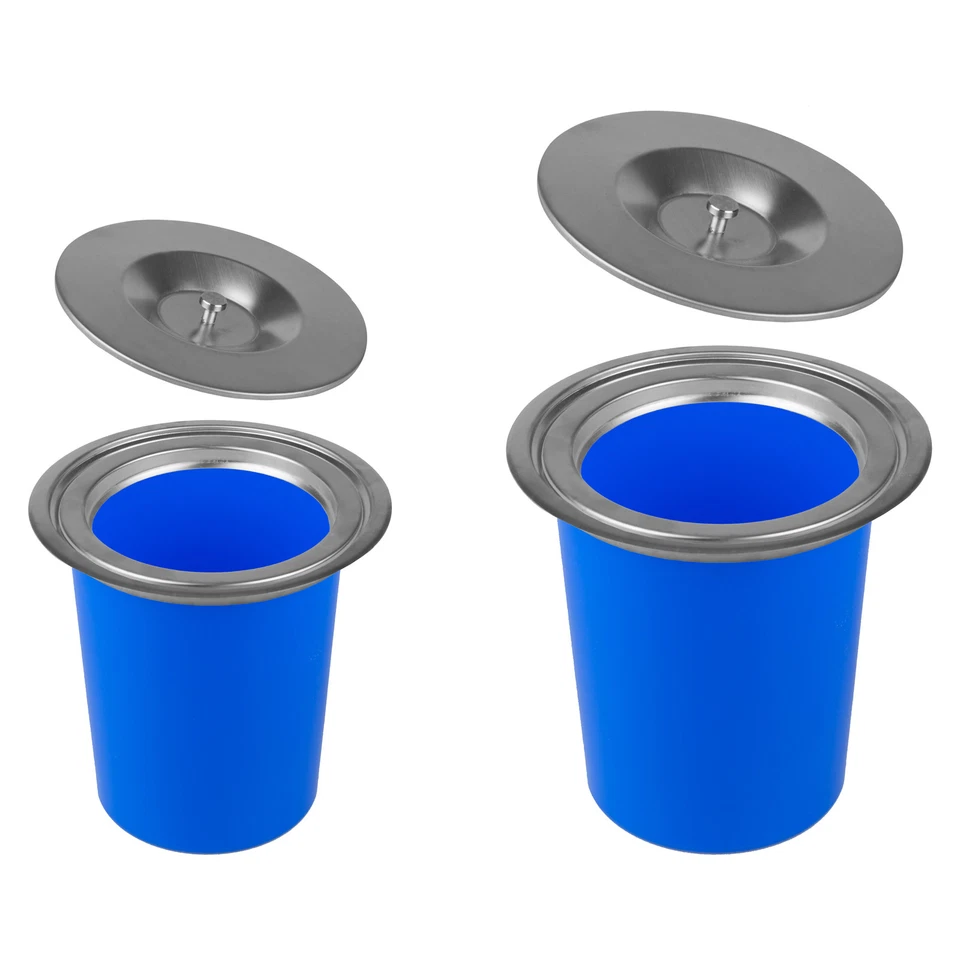 Edelstahl Einbau Abfalleimer Küche Arbeitsplatte Bio Mülleimer Abfallsammler - Bild 2 von 3