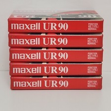 Lot Of 5 Maxell UR 90 Normal Bias Audio Cassette Tape Sealed