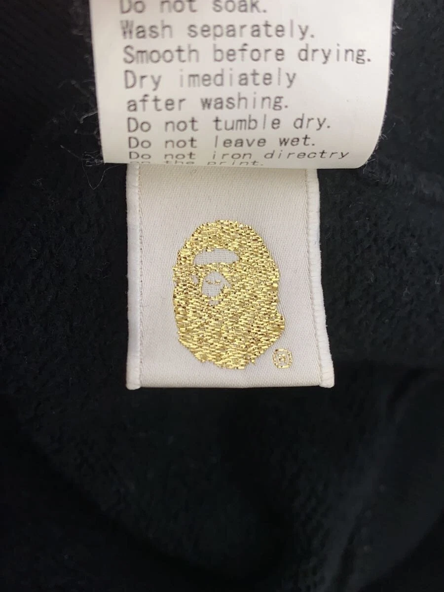 A BATHING APE (BAPE) Felpa con cappuccio zip A BATHING APE nera usata