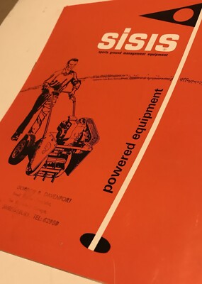SISIS Powered Equipment Sportplatz original Stempelglanz 1979 Prospekt