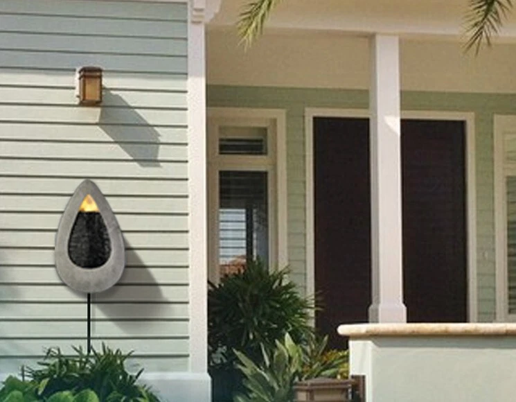 Teardrop Wall Fountain, Make Lemonade, Waterfall Feature, LED Lights - Image 2 of 4