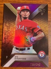 2016 Topps Triple Threads Amethyst #98 Yu Darvish #235/340 Texas Rangers