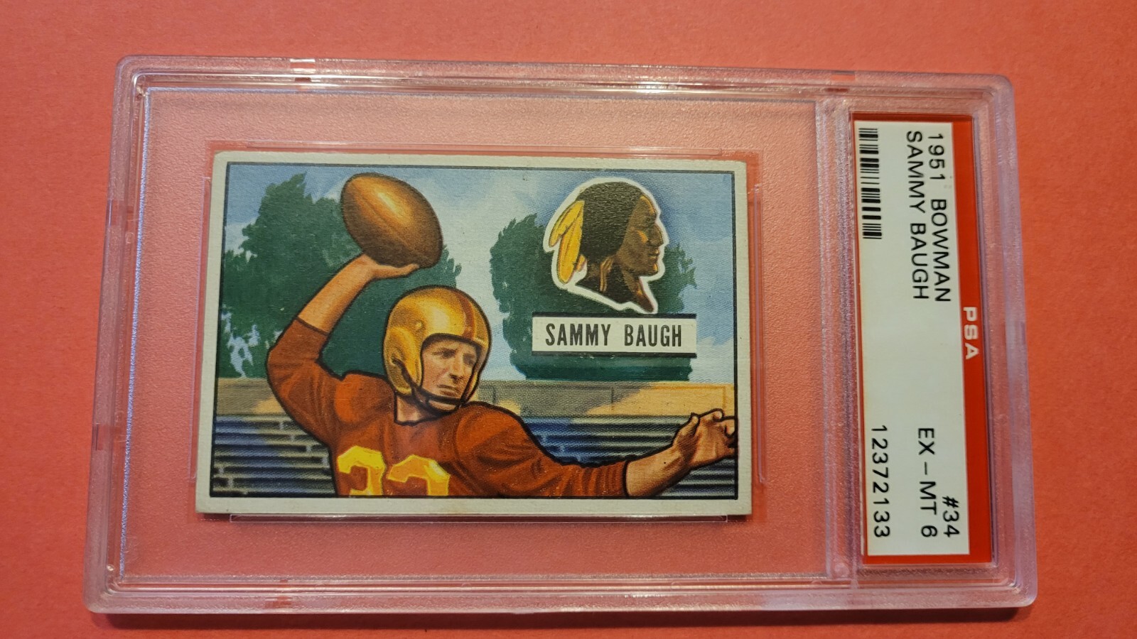 1951 Bowman #34 Sammy Baugh - PSA 6 - Washington Redskins