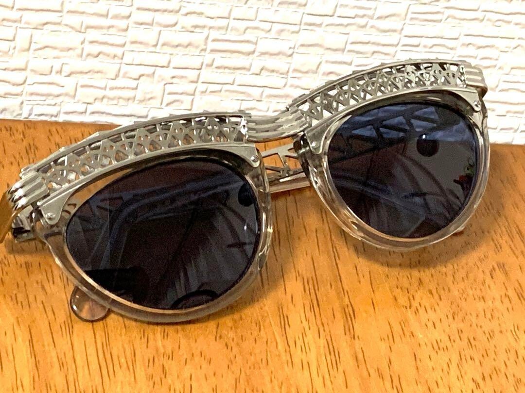 Jean Paul Gaultier Eiffel Tower Sunglasses Silver Motif Vintage Unused image 3
