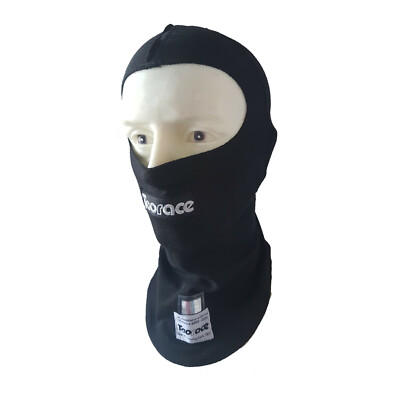 FIA Balaclava Kopfhaube Sturmhaube Schwarz FIA 8856-2018 Motorsport Toorace