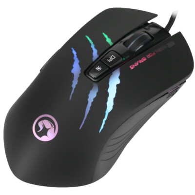 Marvo Scorpion M312 USB RGB Schwarz programmierbare Gaming-Maus optischer Sensor