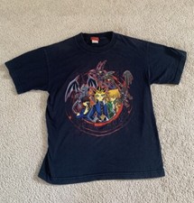 Vintage Yu-GI-Oh Dual Monsters Graphic T-Shirt Navy Blue Boys Size Large