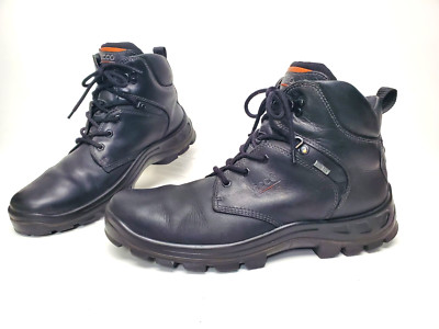 ECCO Rugged Track GTX Hi Top Waterproof Black Leather Hiker Boots Men's EU 47