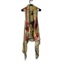 Demdaco Kelly Rae Yellow Multi Sleeveless Bird Trust The Process Vest Women