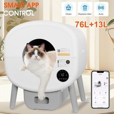 Large Capacity Self-Cleaning Litter Box with Infrared Gravity Ambient Light Big