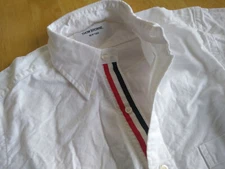NWOT Thom Browne White Oxford Cloth Button Down TB00 Grosgrain Placket MSRP$425 