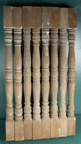 Vintage Turned Wood Stair Spindles 35” x 2 3/8” - Lot of 8 - Picture 4 of 9